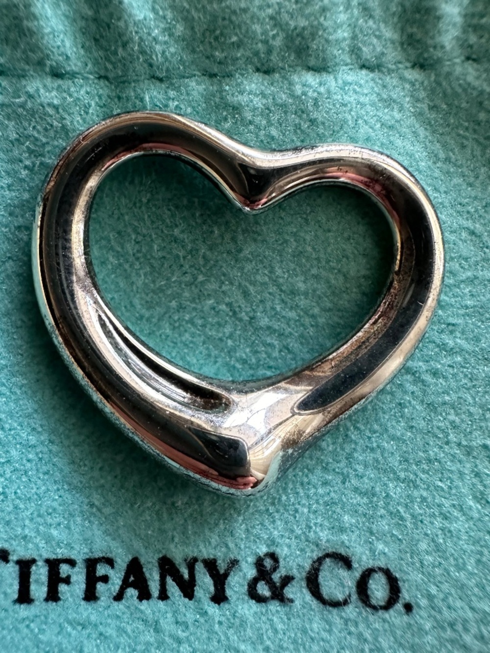 Tiffany & Co Elsa Peretti Open Heart Pendant 27mm - rare size, retired size! - Picture 2 of 9